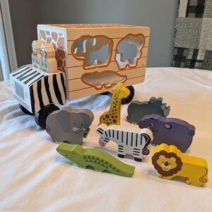 Melissa And Doug Safari Animal Rescue Truck Shape Sorting Toy